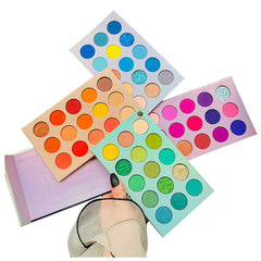 60-Color Eyeshadow Palette - 4-in-1 Makeup Set with Highly Pigmented Glitter, Metallic, Matte, and Shimmer Finishes for Effortless Blending