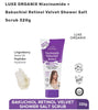 Image of Luxe Organix Niacinamide + Bakuchiol Retinol Velvet Salt Scrub