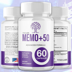 (5 Pack) Memo+50 Advanced Natural Brain Supplement Memo+ 50 300 Capsules