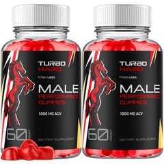 (2 Pack) Turbo Hard Gummy Advanced Male Support Supplement TurboHard 120 Gummies