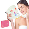 Image of Led Face Mask Light Therapy,Red Light Therapy for Face and Neck,7 Colors LED Facial Skin Care Mask,5 Level Brightness Adjustment,309 LED Beads Can Be Used at Home,White Green