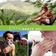 Speed Shave Waterless Shaving Cream - All-Natural Dry Shave Gel for Men and Women, 8 oz - Smooth Skin All Day, Ideal for Travel