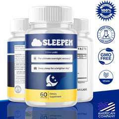 (1 Pack) Sleepem Pills Advanced Formula Brain Health Support Supplement 60 Capsules