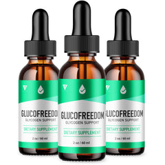 Gluco Freedom Blood Support Supplement - 3 Pack of 6 Oz Drops