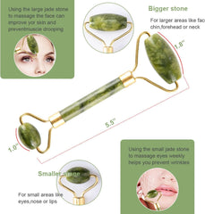 Jade Gua Sha Facial Massager Set - Comprehensive 5-in-1 Skincare Tools with Roller and Massager