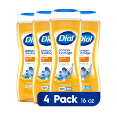 Dial Pamper Indulge Marula Oil Body Wash Pack of 4 16 Ounce Bottles