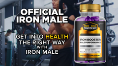 (2 Pack) Iron Male Confidence Men's, Iron Booster Gummies Supplement 120 Gummies