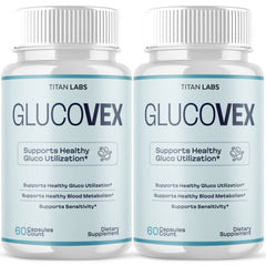 (2 Pack) Glucovex Advanced Blood Support Max Supplement Gluco Vex 120 Capsules
