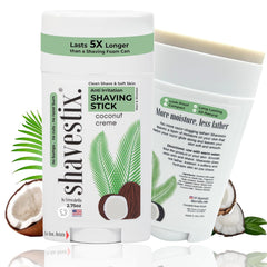 Shavestix Coconut Milk Shaving Cream Stick 2.75 Oz - Travel-Friendly Hair Removal Solution for Women | Ideal for Razors and Shavers, Alternative to Gel, Soap, and Foam