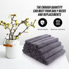 Image of Premium Ultra Soft Coral Velvet Washcloth Set - 24 Pack, 12 x 12 Inches - Quick Drying and Highly Absorbent for Bath, Spa, and Facial Use (Grey)