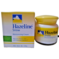Hazeline Snow Moisturizing Cream - Whitening Face Care with Natural Skin Protection, 100g