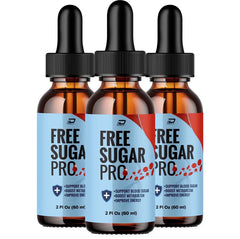 Free Sugar Pro Drops - Advanced Strength Natural Liquid Supplement for Men and Women (3 Pack, 3 Month Supply)