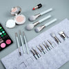 Image of 15-Piece Professional Makeup Brush Set with Case - Premium Synthetic Brushes for Foundation, Contouring, Concealers, Blush, and Eye Shadow (Baby Blue)