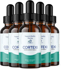 5 Pack - Cortexi Drops - For Ear Health, Hearing Support, Healthy Eardrum - LEIXSTAR