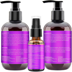 Hair Growth Shampoo and Conditioner Set with Rosemary, Biotin, Argan Oil, and Castor Oil