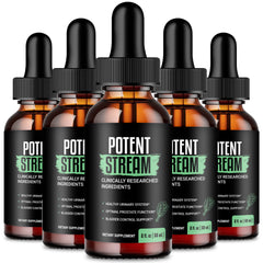 5-Pack Potent Stream Drops for Prostate Health - Men's Dietary Supplements (5 Bottles)