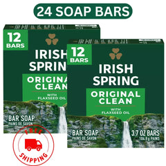 Irish Spring Bar Soap for Men, 24 Pack, 3.7 Oz 2 Pack