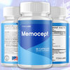 Image of (3 Pack) Memocept Natural Formula Brain Supplement Memo Cept 180 Capsules
