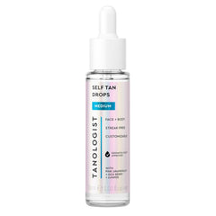 Medium Self Tan Drops, Streak-Free Body & Face Tanning Drops, No Fake Tan Smell, for Moisturizer & Lotion, Bronzing Face Tanner, Skincare Ingredients, Vegan, 1.01 Fl. Oz/30 Ml Bottle