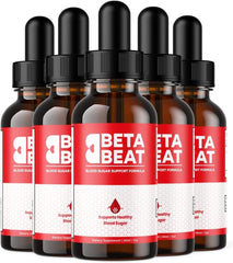 Beta Beat Drops - 5 Pack - Dietary Supplement for Healthy Blood Sugar Support - 60ml