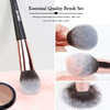 Image of 18-Piece Professional Premium Synthetic Makeup Brush Set with Case - Foundation, Kabuki, and Eye Brushes (Black Gold)