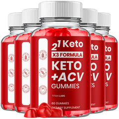 (5 Pack) 21 Keto Nutrition X3 ACV 1000MG Advanced Vitamin Supplement 300 Gummies