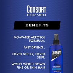 Consort Unscented Hair Spray 8 oz X-Hold Pump Non-Aerosol (2 Pack)