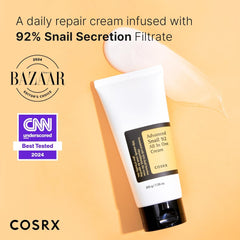 Snail Mucin 92% Moisturizing Gel Cream for Daily Repair of Dry and Sensitive Skin (200g / 7.05 fl oz)