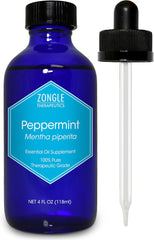 Peppermint Essential Oil - Food Grade, Edible, 100% Pure, for Digestion and IBS, Safe for Ingestion, by , 4 OZ