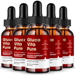 Gluco Vita Pure Drops - 5 Pack, Advanced Blood Sugar Support Formula