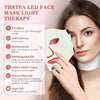 Image of Led Face Mask Light Therapy,Red Light Therapy for Face and Neck,7 Colors LED Facial Skin Care Mask,5 Level Brightness Adjustment,309 LED Beads Can Be Used at Home,White Green