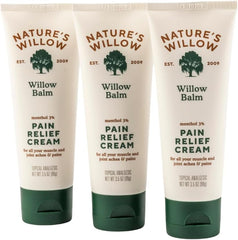Willow Balm Natural Pain Relief Cream for Muscles and Joints - Set of Three