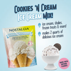 2-Quart Premium Cookies and Cream Ice Cream Starter Mix, 8 Oz