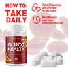 Image of (2 Pack) Gluco Health Advanced Blood Support Supplement GlucoHealth 120 Capsules