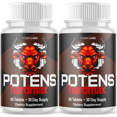 (2 Pack) Potens Hardmax Advanced Male Support Supplement PotensHardmax 120 Capsules
