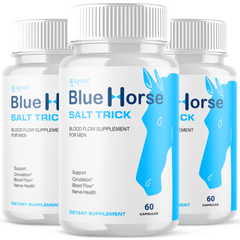 Blue Horse Salt Trick For Men Advanced Formula Supplement Pills (3 Pack - 180 Capsules)