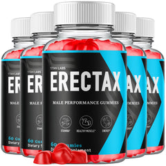 (5 Pack) Erectax Gummys Advanced Male Support Supplement Erec Tax 300 Gummies