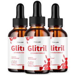 (3 Pack) Glitril Drops Advanced Blood Support Supplement Gli Tril 90 Servings