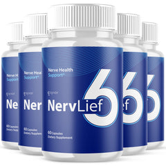 (5 Pack) Nerv Lief 6 Formula Natural NervLief6 Supplement 300 Capsules