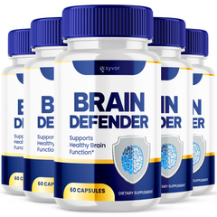 Brain Defender Formula Supplement Brain Health Support (5 Pack - 300 Capsules)