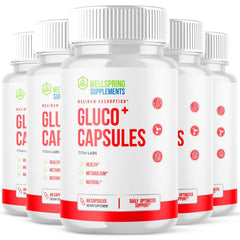 (5 Pack) Gluco+ Advanced Blood Health Support Supplement Gluco Plus 300 Capsules