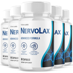 (5 Pack) Nervolax Natural Super Nerve Supplement Nervo Lax 300 Capsule