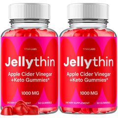 (2 Pack) Jellythin ACV Gummys 1000MG Advanced Jelly Thin Supplement 120 Gummies