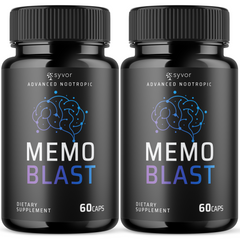 Memo Blast All Natural Formula Brain Supplement Pills (2 Pack - 120 Capsules)