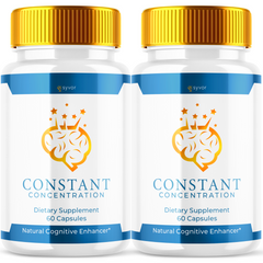 Constant Concentration Advanced Nootropic Formula Brain Health Support (2 Pack-120 Capsules)