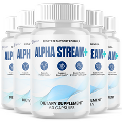 Alpha Stream Plus Advanced Prostate Support Max Supplement (5 Pack-300 Capsules)
