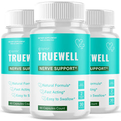 (3 Pack) Truewell Natural Super Nerve Supplement True Well 180 Capsule