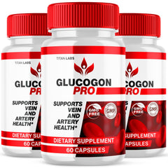 (3 Pack) Glucogon Pro Advanced Blood Support Supplement GlucogonPro 180 Capsules