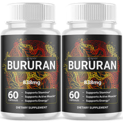 (2 Pack) Bururan Male Support Supplement Advanced Formula Buru Ran 120 Capsules