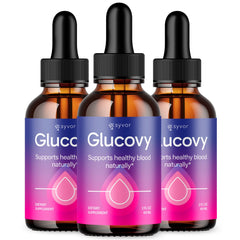 (3 Pack) Glucovy Blood Support Drops Advanced Vitamin Supplement 90 Servings